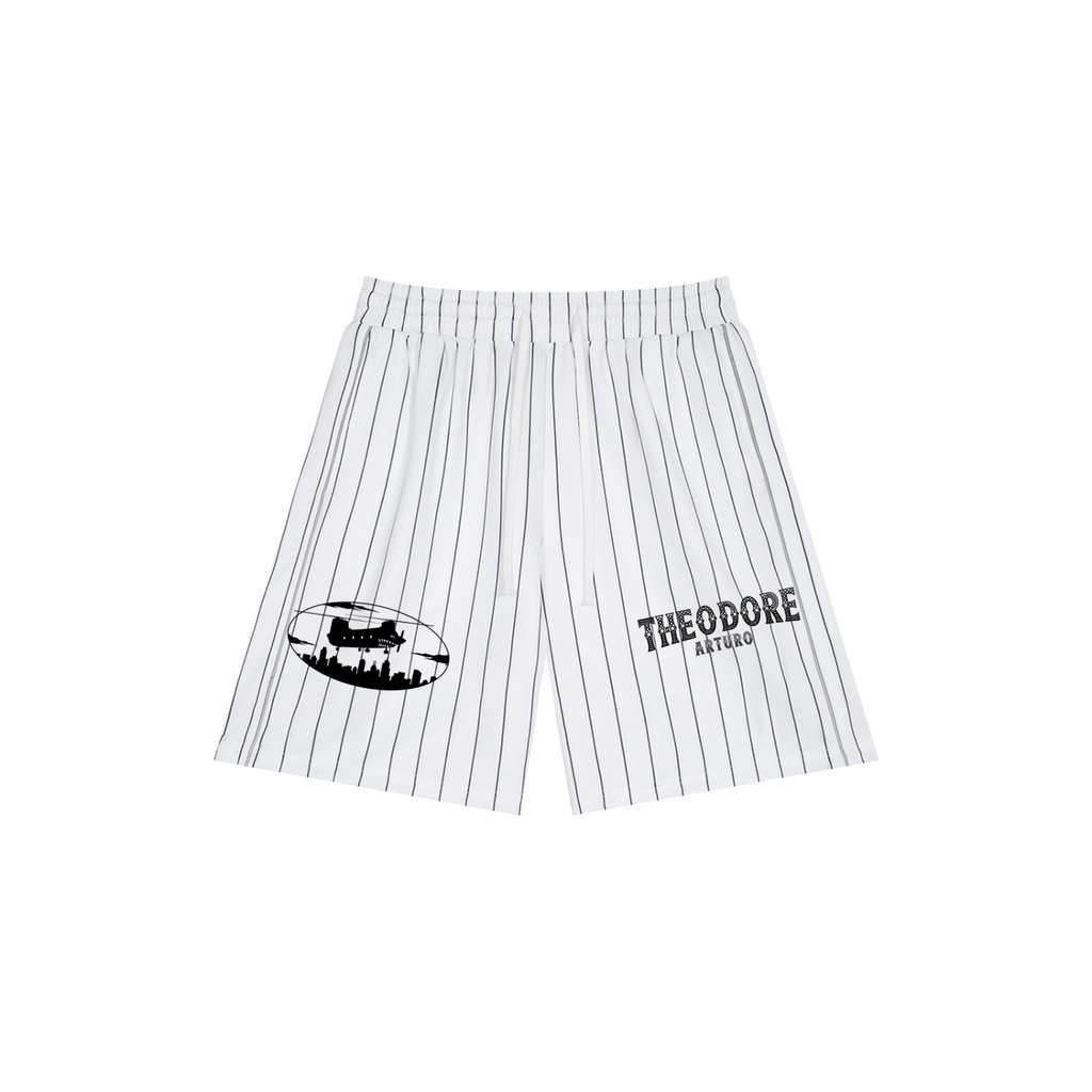 Unisex Striped Loose Fit Shorts