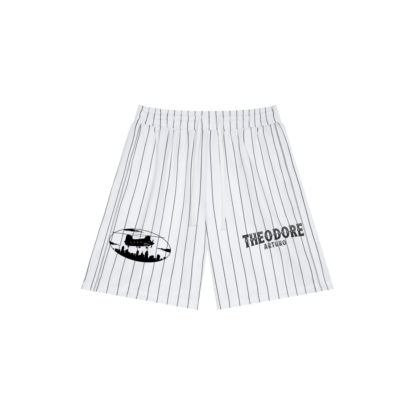 Unisex Striped Loose Fit Shorts