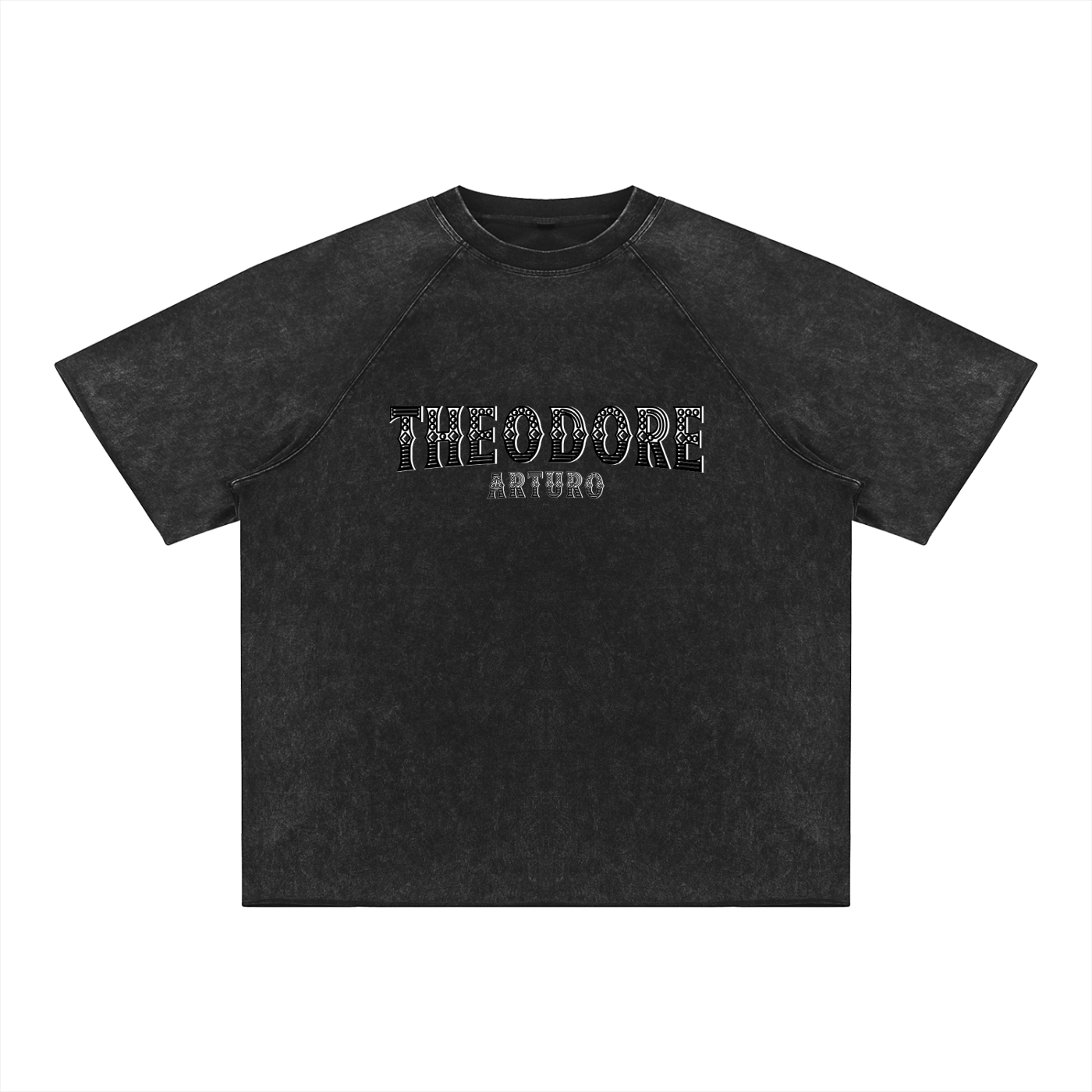 Unisex Mineral Wash Raw Edge T-Shirt