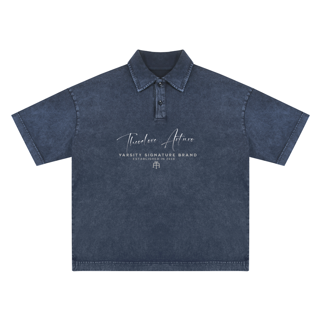 Heavyweight Snow-Washed Polo T-Shirt