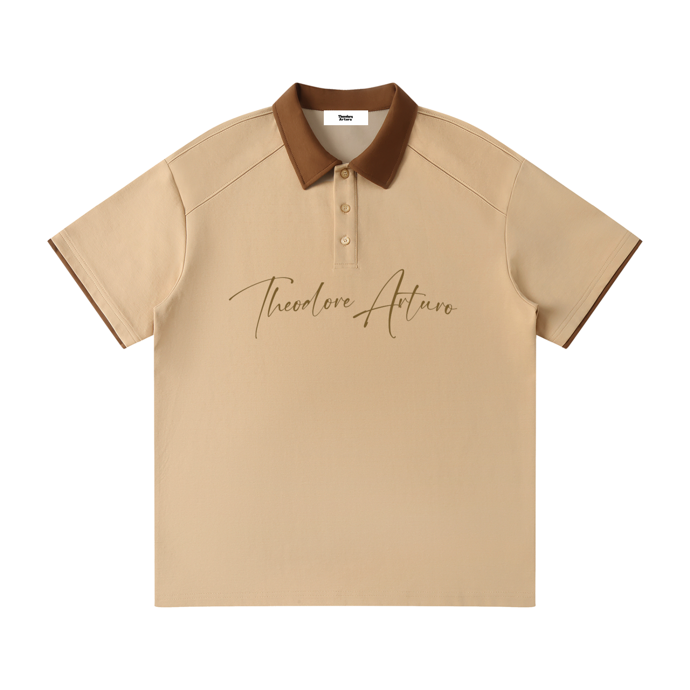 Contrast Collar Raglan Polo Shirt