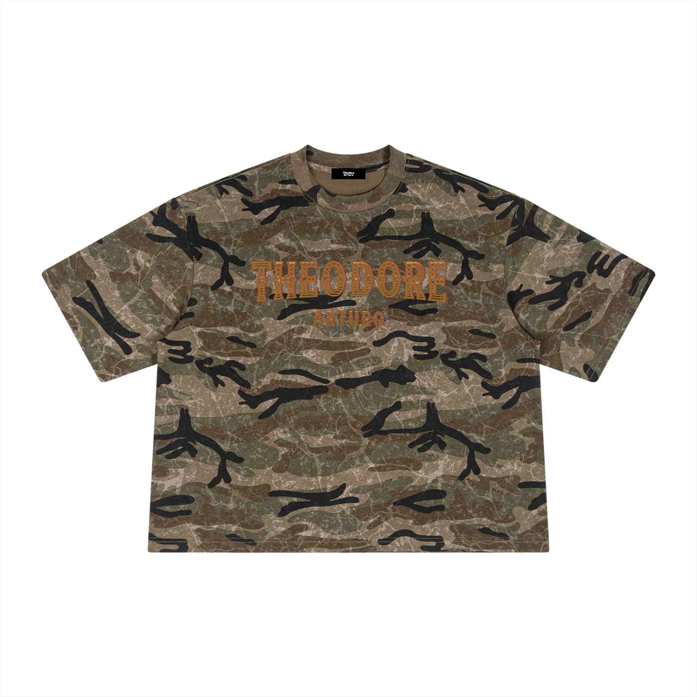 Unisex Boxy Camo Print T-Shirt