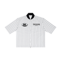Unisex Striped Full-Zip Baseball Jersey