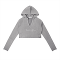 Vintage Washed Raw Edge Hoodie Woman