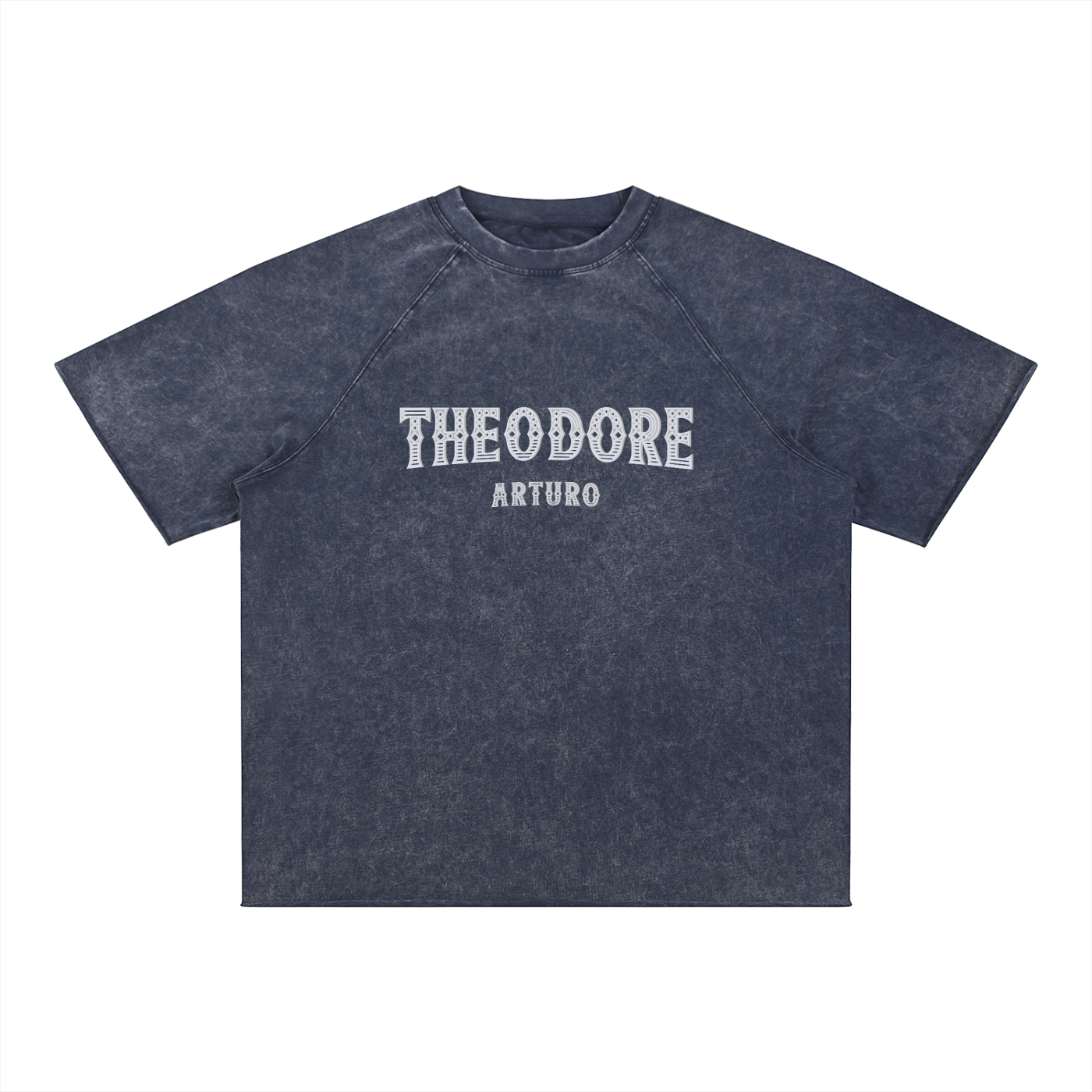 Unisex Mineral Wash Raw Edge T-Shirt