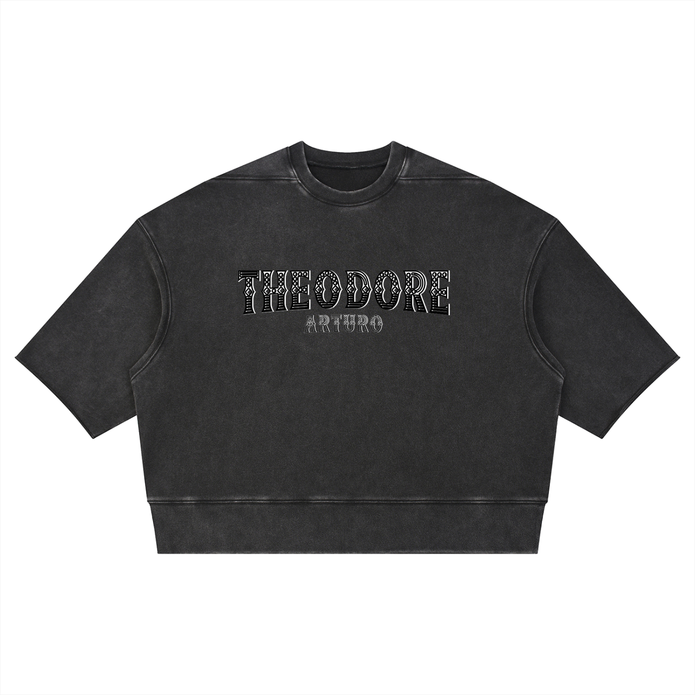 Unisex Mineral Wash Boxy Raw Edge T-Shirt