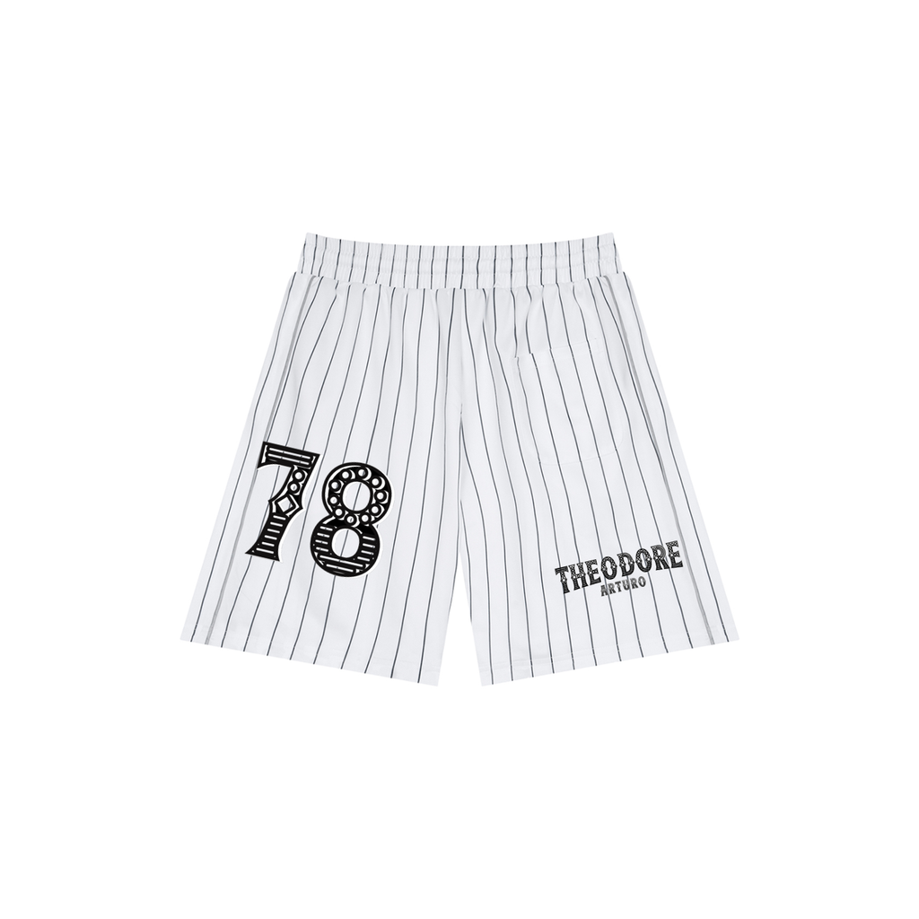 Unisex Striped Loose Fit Shorts