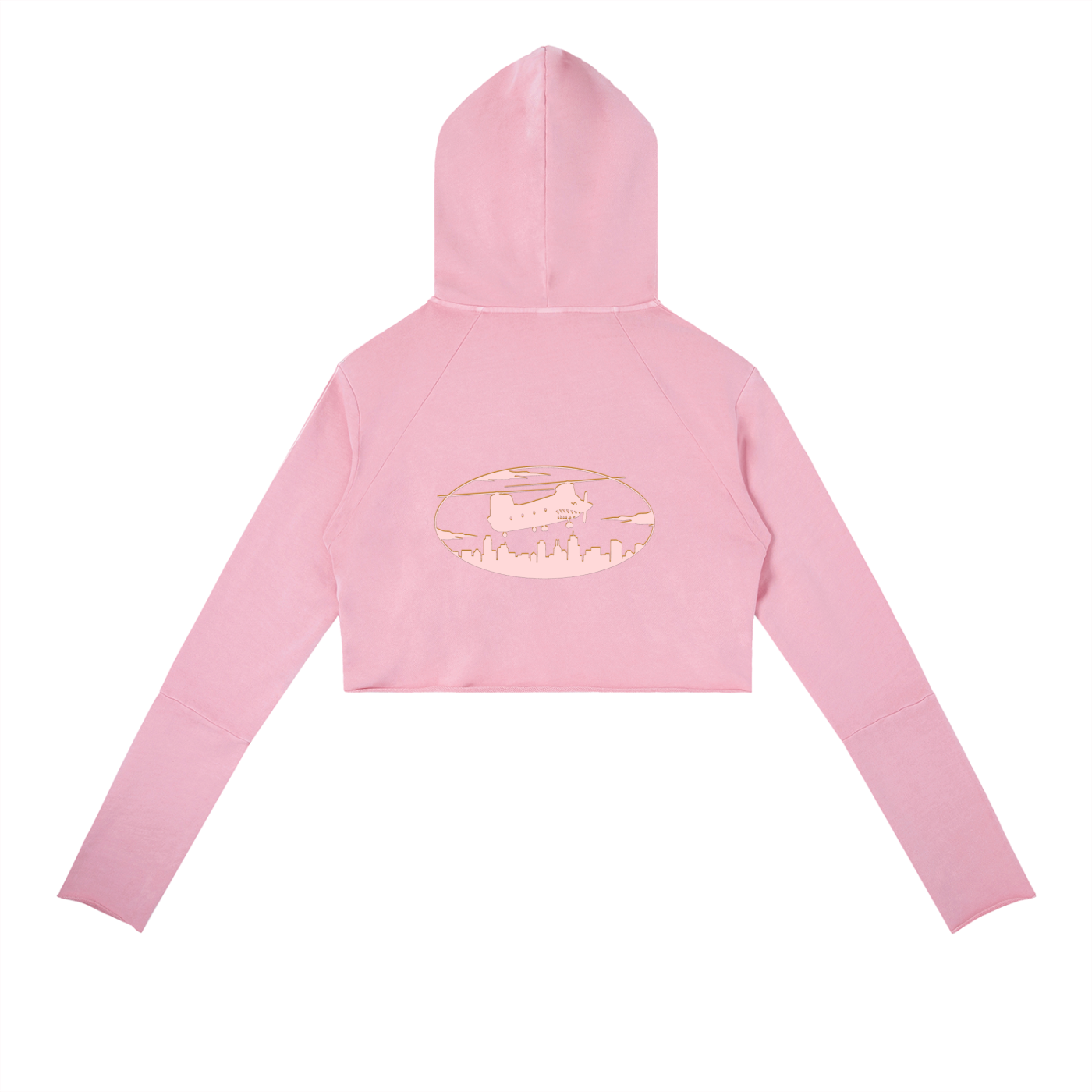Vintage Washed Raw Edge Hoodie woman