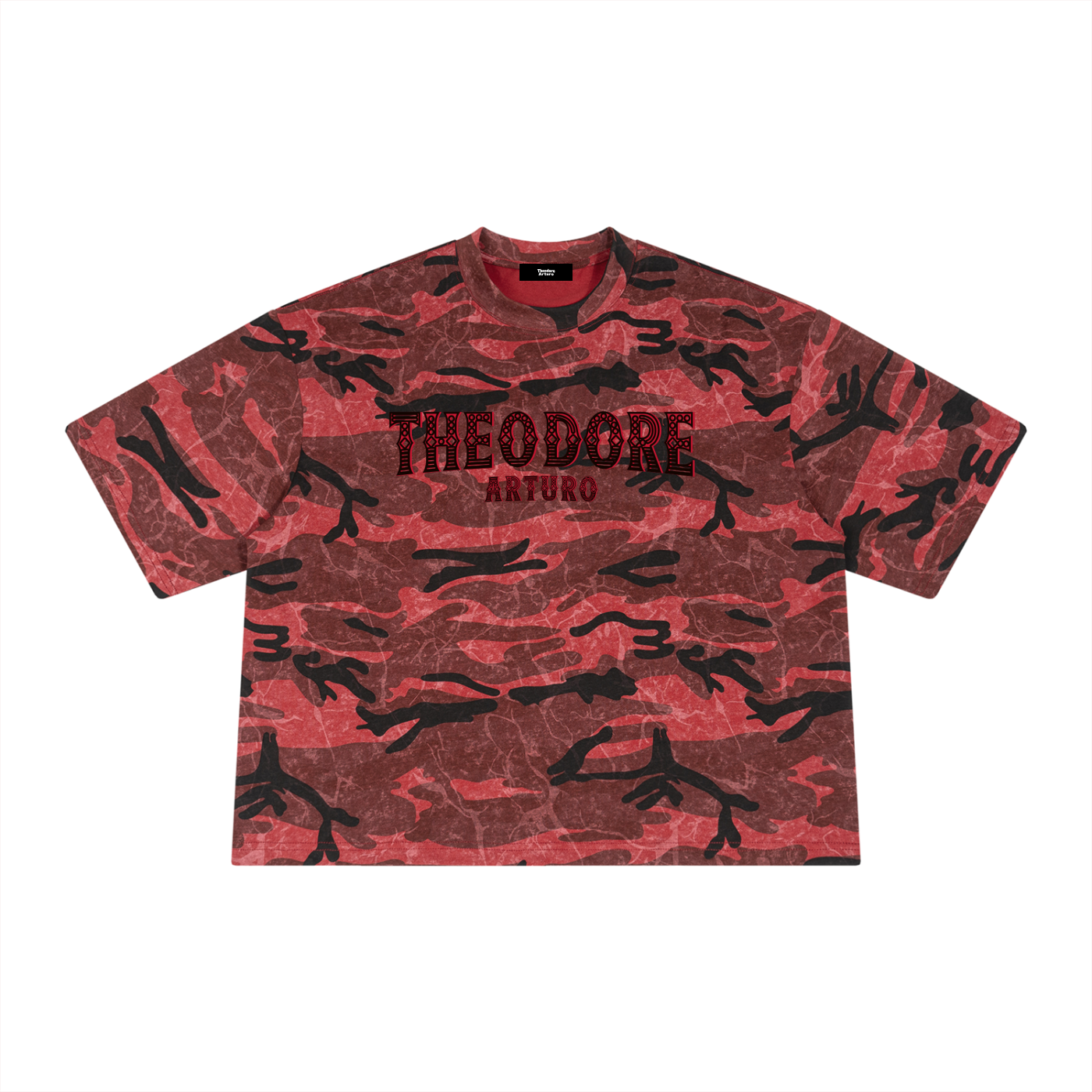 Unisex Boxy Camo Print T-Shirt