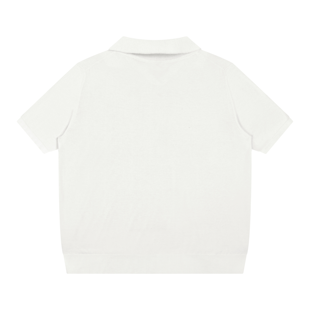 Heavyweight Oversized Polo Shirt Knitted