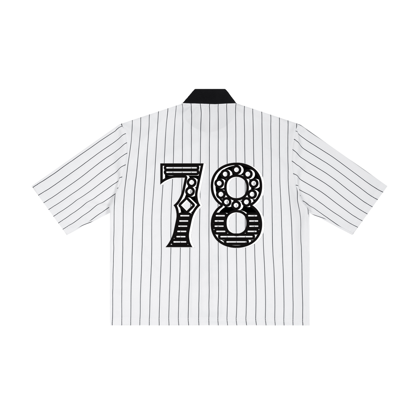 Unisex Striped Full-Zip Baseball Jersey