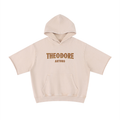 Unisex Mineral Wash Short Sleeve Hoodie