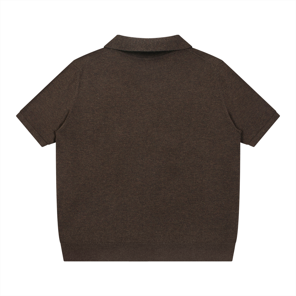 Heavyweight Oversized Polo Shirt Knitted