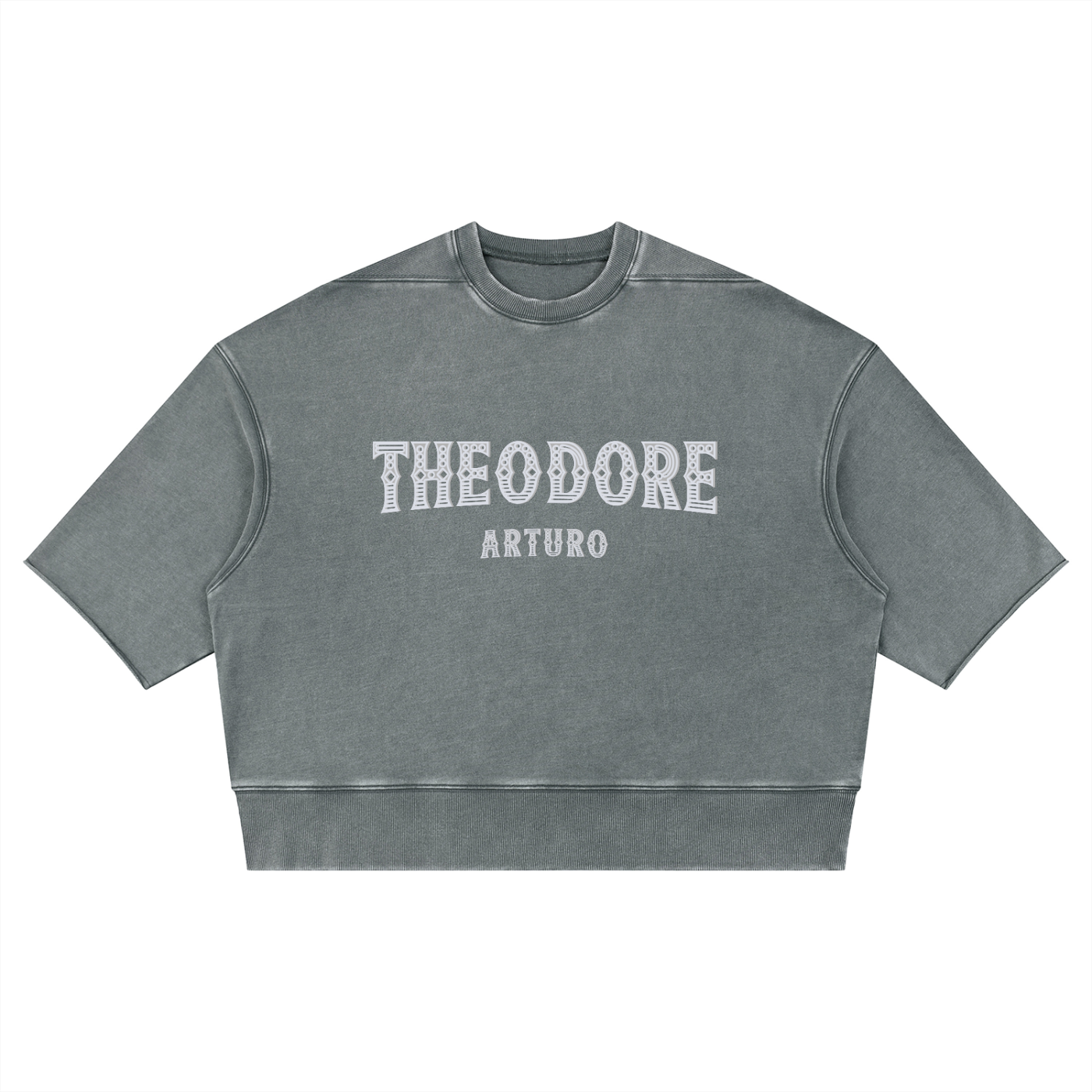 Unisex Mineral Wash Boxy Raw Edge T-Shirt