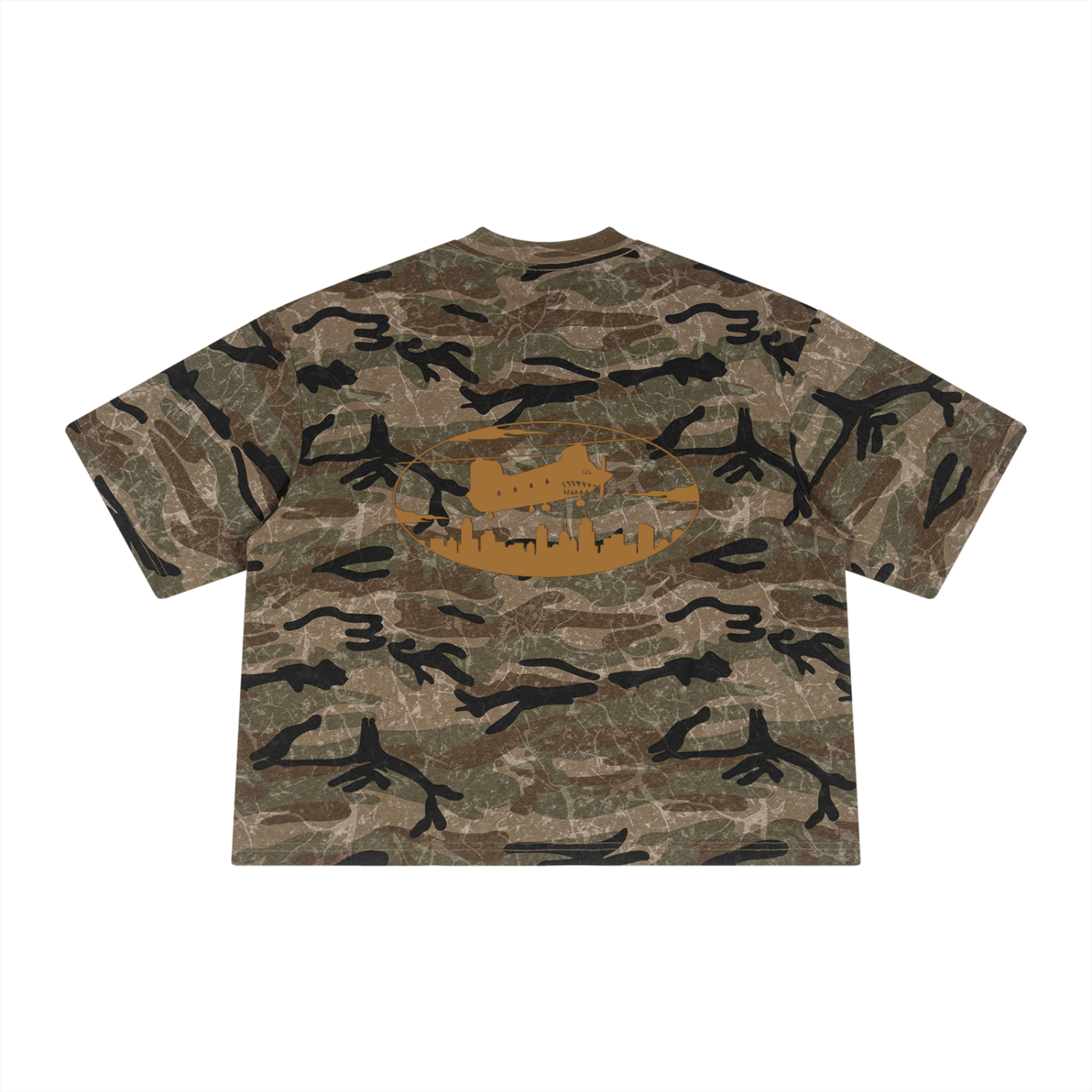 Unisex Boxy Camo Print T-Shirt