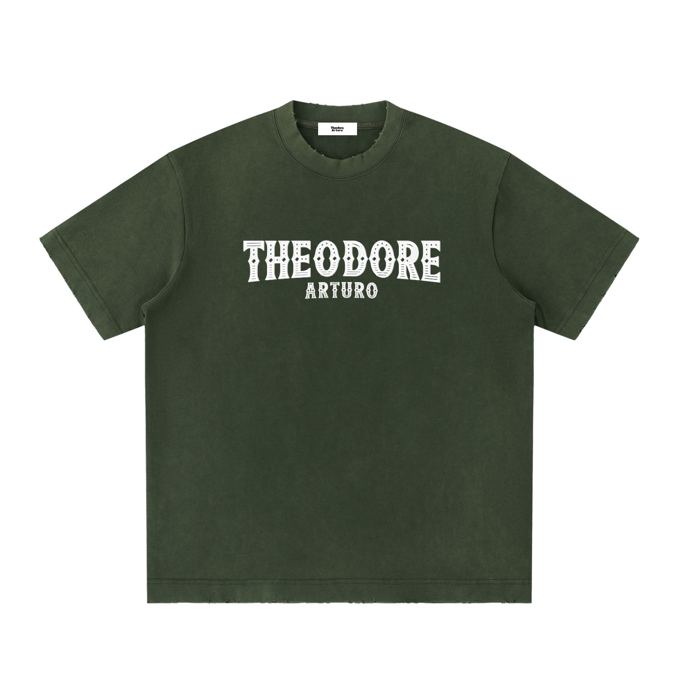 Heavyweight Vintage Washed Frayed T-Shirt