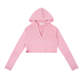 Vintage Washed Raw Edge Hoodie woman