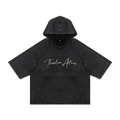 Snow Washed Hooded Boxy T-Shirt