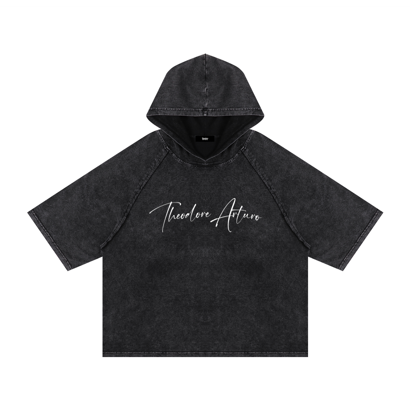 Snow Washed Hooded Boxy T-Shirt