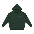 Unisex Loose Solid Full Zip Hoodie