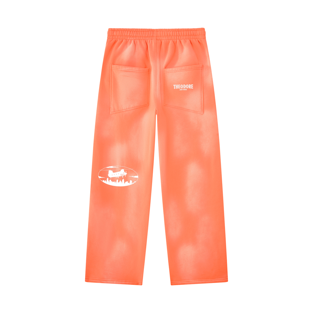Unisex Sunfade Wide Leg Fleece Sweatpants